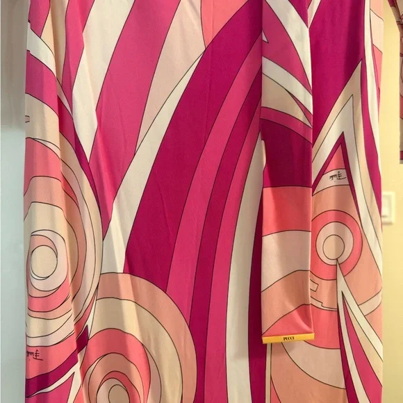 Emilio Pucci Pink and White Belted Dress - Picture 3 of 7